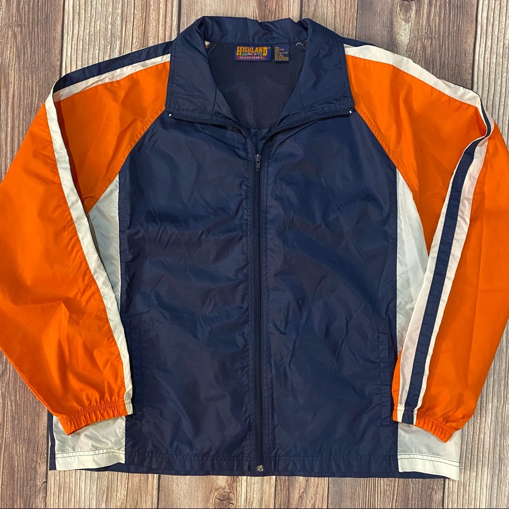 Vintage | Orange & Blue Windbreaker Jacket